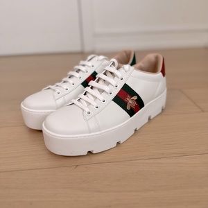 Gucci Women's Ace embroidered platform sneaker
